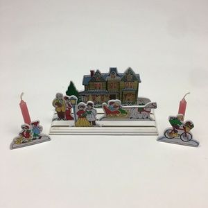 Christmas Holiday Winter Village Wooden Display